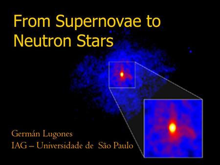 From Supernovae to Neutron Stars