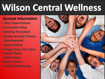 General Information Curriculum Map Curriculum Map Cardiovascular Fitness Development Cardiovascular Fitness Development Class Expectations Class Expectations.