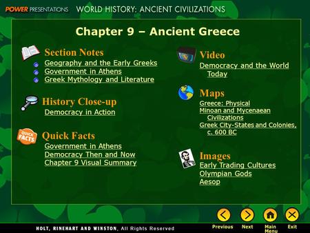 Chapter 9 – Ancient Greece
