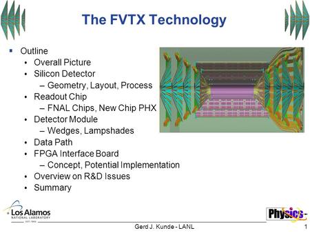 The FVTX Technology Outline Overall Picture Silicon Detector