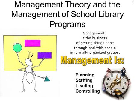 Management Theory and the Management of School Library Programs