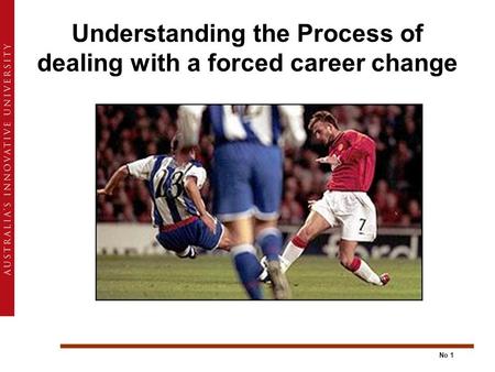 No 1 Understanding the Process of dealing with a forced career change.