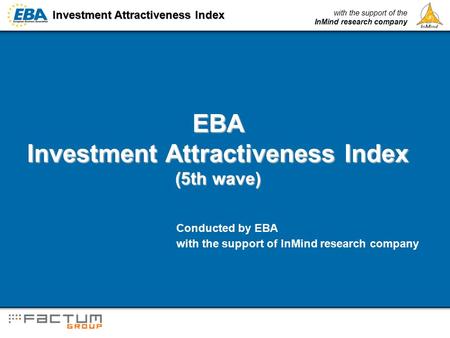Образец заголовка Образец текста Второй уровень Третий уровень Четвертый уровень Пятый уровень 1 Investment Attractiveness Index with the support of the.