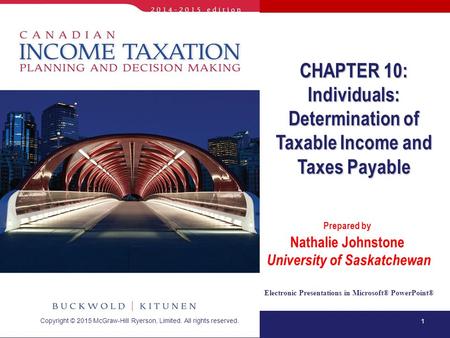 Individuals: Determination of Taxable Income and Taxes Payable
