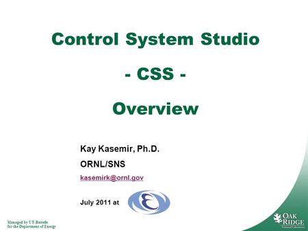 Control System Studio (CSS) - ppt video online download