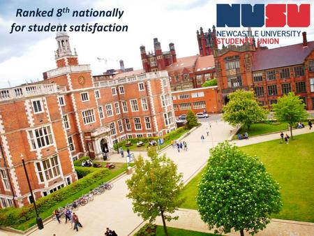Ranked 8 th nationally for student satisfaction. Representation The Union is run by 6 elected officers There are also 9 part time Officers who represent.