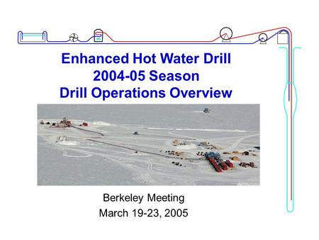 Enhanced Hot Water Drill 2004-05 Season Drill Operations Overview Berkeley Meeting March 19-23, 2005.