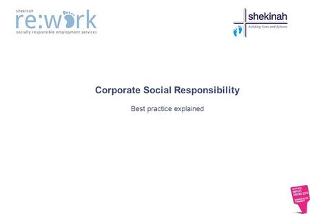 Corporate Social Responsibility Best practice explained.