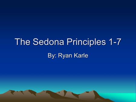 The Sedona Principles 1-7