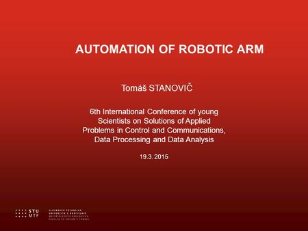AUTOMATION OF ROBOTIC ARM