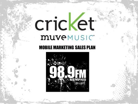 MOBILE MARKETING SALES PLAN. MOBILE MARKETING: Launching Muve Music in an Integrated Campaign By adding a SMS Text call-to-action in all your ads, we.