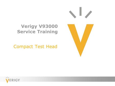 Verigy V93000 Service Training