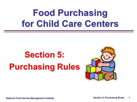 Section 5: Purchasing Rules