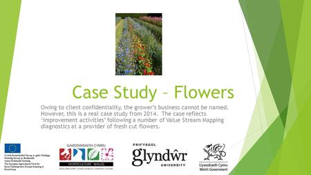 Case Study – Flowers Owing to client confidentiality, the grower’s business cannot be named. However, this is a real case study from 2014. The case reflects.
