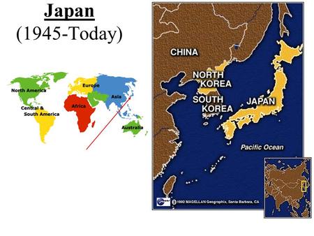 Japan (1945-Today). Japan after WWII -Japan was in shambles -many Japanese were homeless - no homes, food, jobs, or money.