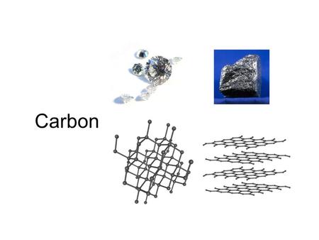 Carbon. Allotropes Carbon can bond with itself in at least three different ways giving us 3 different materials –Diamond –Graphite –Buckyballs and nanotubes.