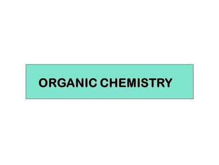 ORGANIC CHEMISTRY. VITALISM Vitalism was the belief that certain chemicals, ORGANIC CHEMICALS ORGANIC CHEMICALS, could only be made by living organisms.