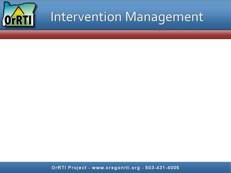 Intervention Management. Keeping RtI on Track Jigsaw chapter 1 (pps. 1-6) Each person reads one section Share a big idea from your section and answer.