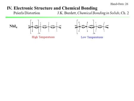 IV. Electronic Structure and Chemical Bonding