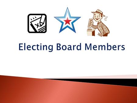  The election process of Board members is outlined by the Code of VA ◦ 10.1-515 Composition of governing body 10.1-515 ◦ 10.1-518.1 Secretary to send.
