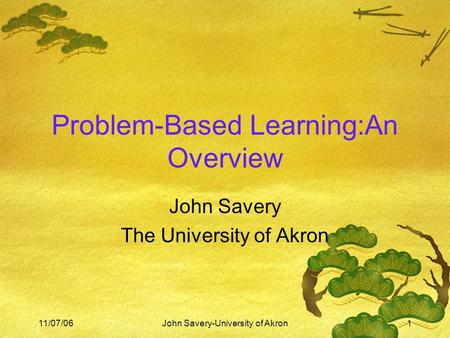 presentation on learning problems