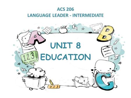 ACS 206 LANGUAGE LEADER - INTERMEDIATE