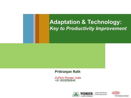 Adaptation & Technology: Key to Productivity Improvement