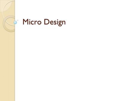 Micro Design. System Capacity Crop Water Needs Example Calculate capacity required for a proposed 1 ac. Micro irrigation system on Vegetables.