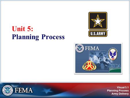 Visual 5.1 Planning Process Army Delivery Unit 5: Planning Process.