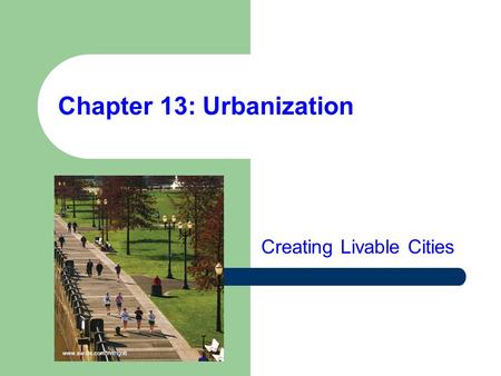 Chapter 13: Urbanization