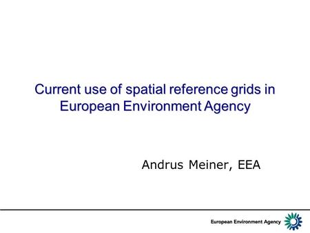 Current use of spatial reference grids in European Environment Agency