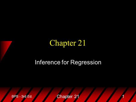 BPS - 3rd Ed. Chapter 211 Inference for Regression.