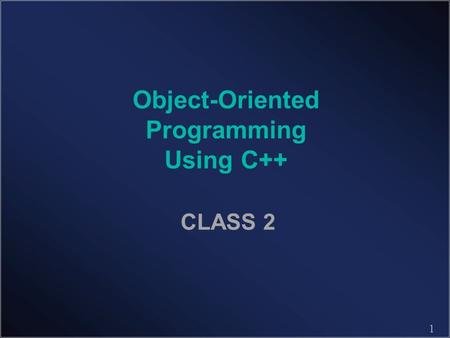 1 Object-Oriented Programming Using C++ CLASS 2. 2 Linear Recursion Summing the Elements of an Array Recursively Algorithm LinearSum(A, n): Input: An.