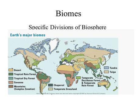 Biomes Specific Divisions of Biosphere. Ecosystems So almost every corner of this planet, from the highest to the lowest, the warmest to the coldest,