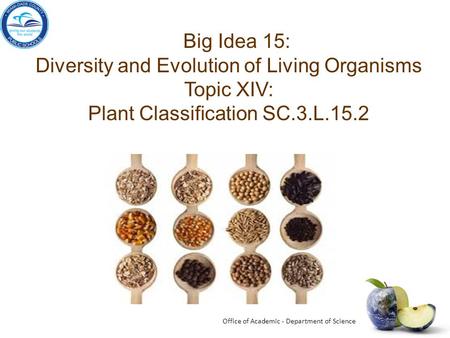 Diversity and Evolution of Living Organisms Topic XIV: