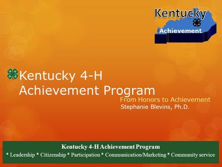 Kentucky 4-H Achievement Program