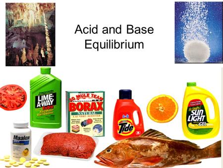 Acid and Base Equilibrium. Some Properties of Acids Produce H 3 O + ions in water (the hydronium ion is a hydrogen ion attached to a water molecule) Taste.
