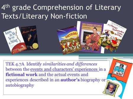 4th grade Comprehension of Literary Texts/Literary Non-fiction