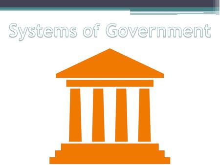 Systems of Government.