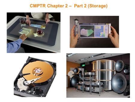 CMPTR Chapter 2 – Part 2 (Storage). Storage – Punch Cards Player Piano Roll Punch Cards were used before disk drives.