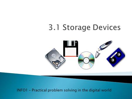 INFO1 – Practical problem solving in the digital world