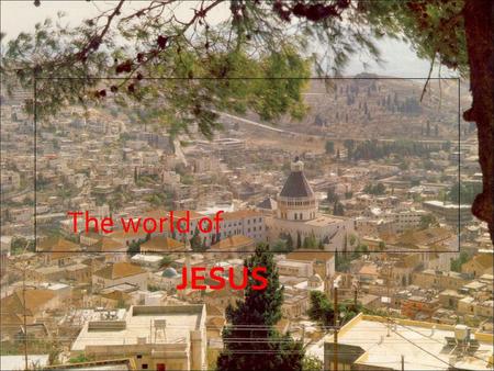 The world of JESUS. Palestine= Place; Israel = People  Palestine  name given to the Land of Canaan by the Greeks  Has 4 main regions  Galilee  Samaria.
