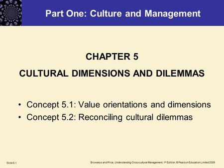 Part One: Culture and Management