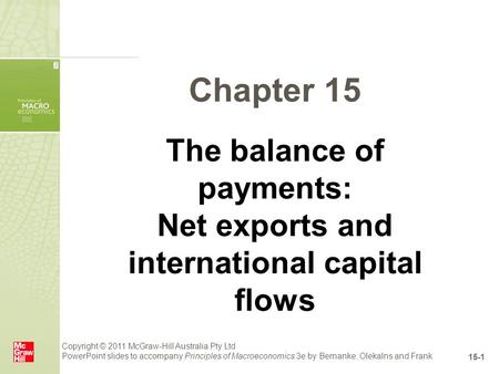 The balance of payments: Net exports and international capital flows