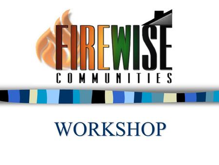 WORKSHOP. Agenda n Examine Firewise concepts n Learn hazard assessment tools & techniques n Review community development & land use planning processes.