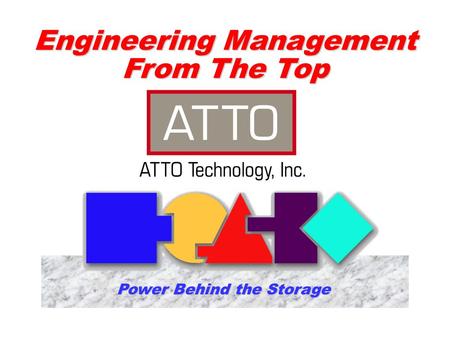 Engineering Management From The Top Power Behind the Storage.