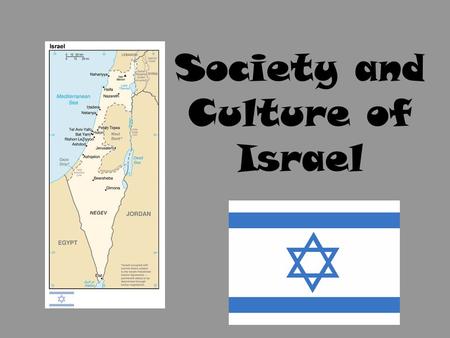 Society and Culture of Israel