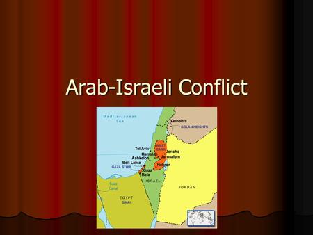 Arab-Israeli Conflict. Palestine/Israel Land Claims Jews claim the land (3,000 years ago, Jewish kings ruled Jerusalem) Jews claim the land (3,000 years.