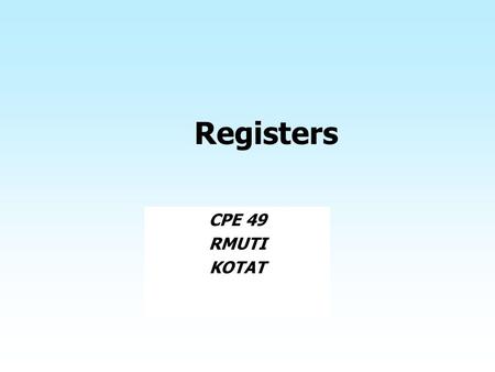 Registers CPE 49 RMUTI KOTAT.