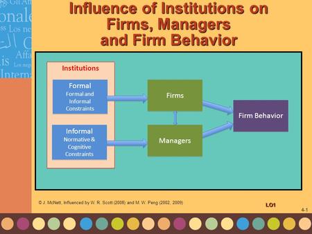 Influence of Institutions on Firms, Managers and Firm Behavior
